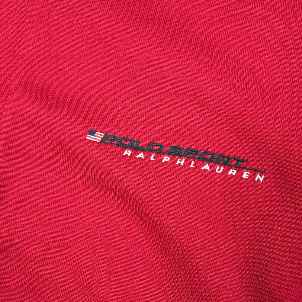 VTG 90s Polo Sport Ralph Lauren Jacket Mens M‎ Snap Button Varsity Track Bomber - Picture 4 of 9